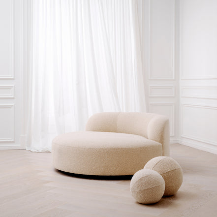 Canapea Björn Round bouclé crem