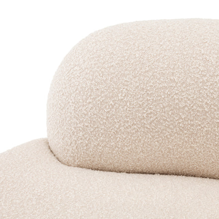 Canapea Björn Round bouclé crem
