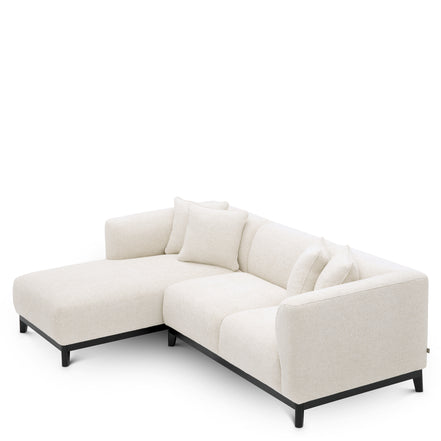 Canapea Corso Lounge stânga, lyssa alb-crem