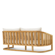 Canapea de exterior Aruba, tec natural, cu perne Sunbrella canvas