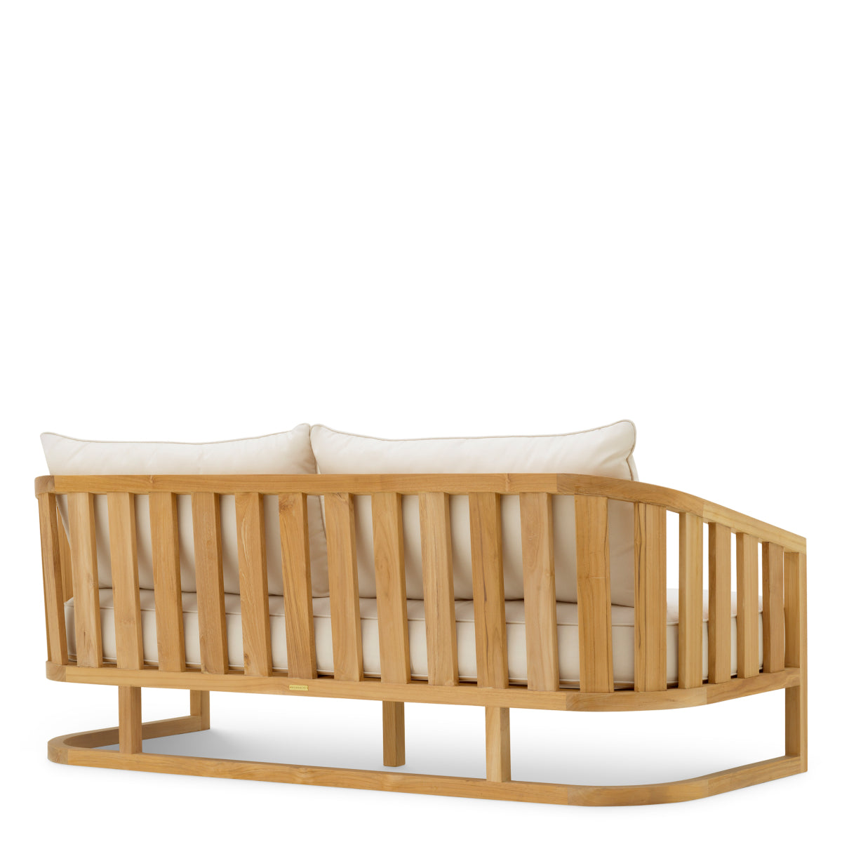 Canapea de exterior Aruba, tec natural, cu perne Sunbrella canvas
