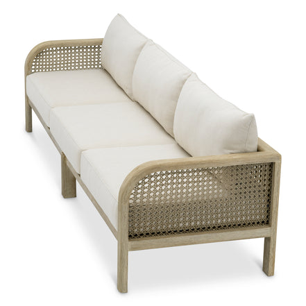 Canapea de exterior Julian L, tec îmbătrânit, viola nisip