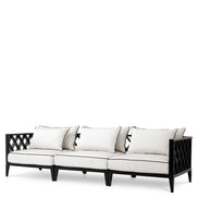 Canapea de exterior Ocean Club L, negru, Sunbrella canvas