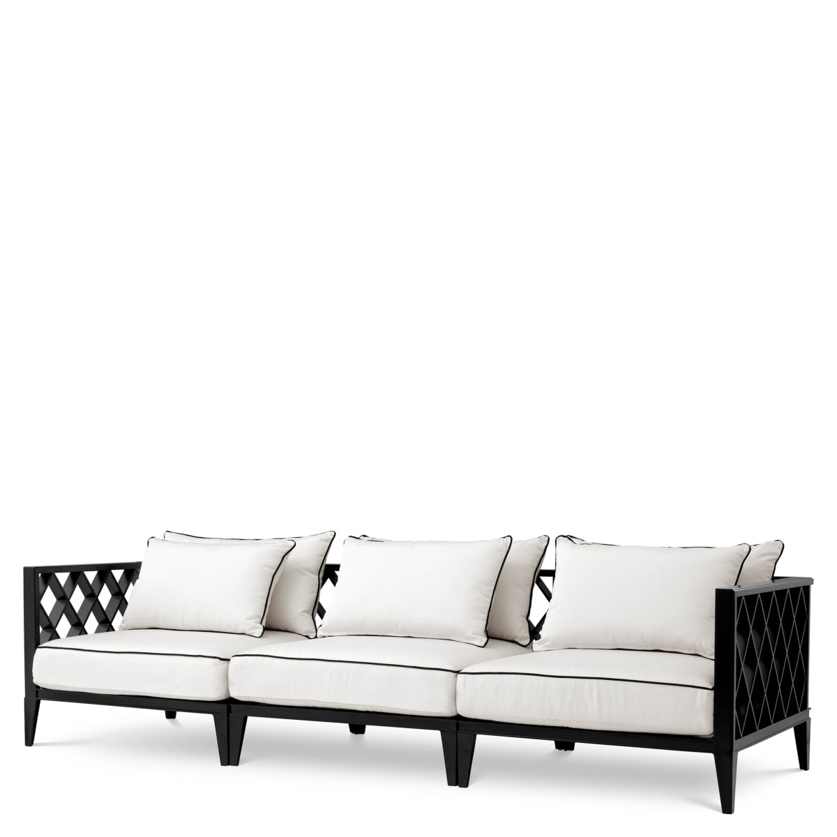 Canapea de exterior Ocean Club L, negru, Sunbrella canvas
