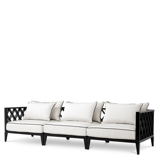 Canapea de exterior Ocean Club L, negru, Sunbrella canvas