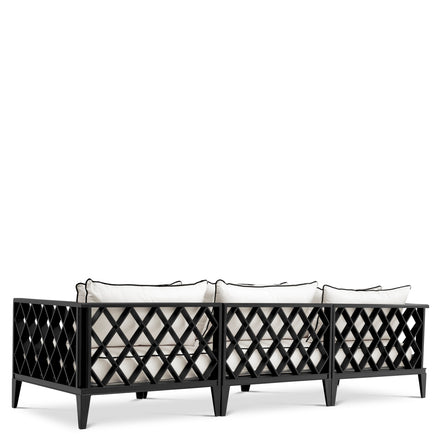 Canapea de exterior Ocean Club L, negru, Sunbrella canvas