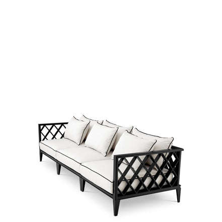 Canapea de exterior Ocean Club L, negru, Sunbrella canvas