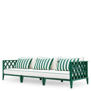 Canapea de exterior Ocean Club L, verde, blaise alb-crem, florent verde