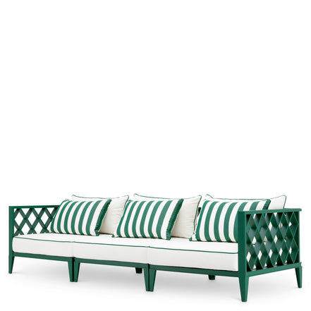 Canapea de exterior Ocean Club L, verde, blaise alb-crem, florent verde
