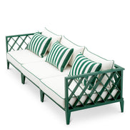 Canapea de exterior Ocean Club L, verde, blaise alb-crem, florent verde
