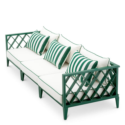 Canapea de exterior Ocean Club L, verde, blaise alb-crem, florent verde