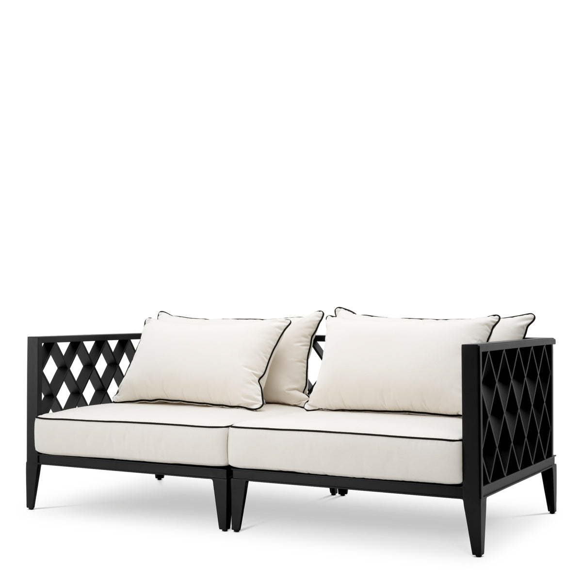 Canapea de exterior Ocean Club S, negru, Sunbrella canvas