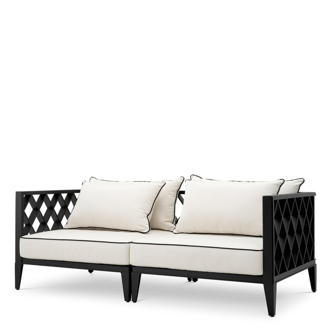 Canapea de exterior Ocean Club S, negru, Sunbrella canvas