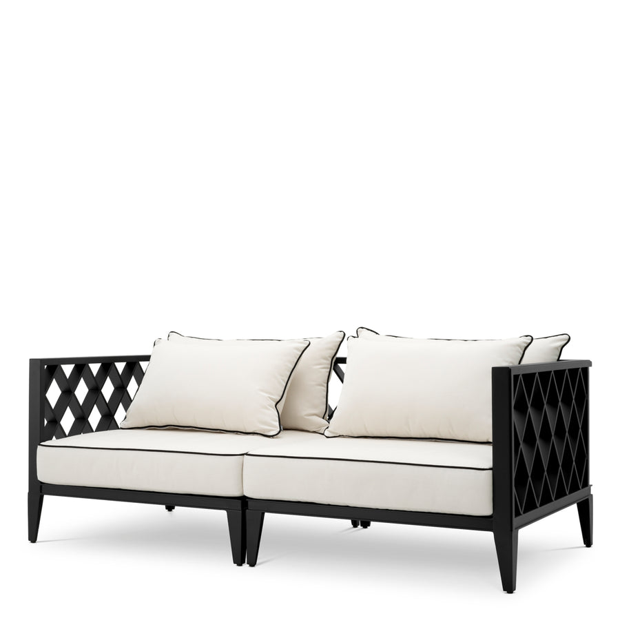 Canapea de exterior Ocean Club S, negru, Sunbrella canvas