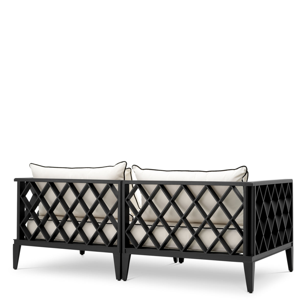 Canapea de exterior Ocean Club S, negru, Sunbrella canvas
