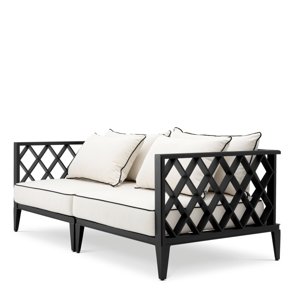Canapea de exterior Ocean Club S, negru, Sunbrella canvas