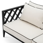 Canapea de exterior Ocean Club S, negru, Sunbrella canvas