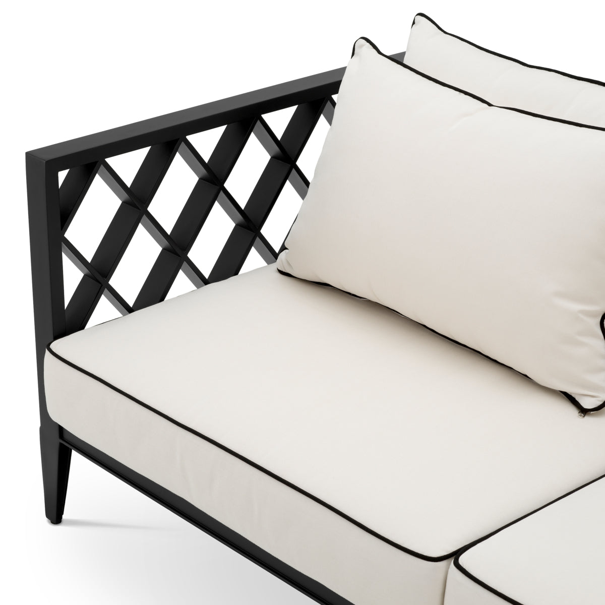 Canapea de exterior Ocean Club S, negru, Sunbrella canvas