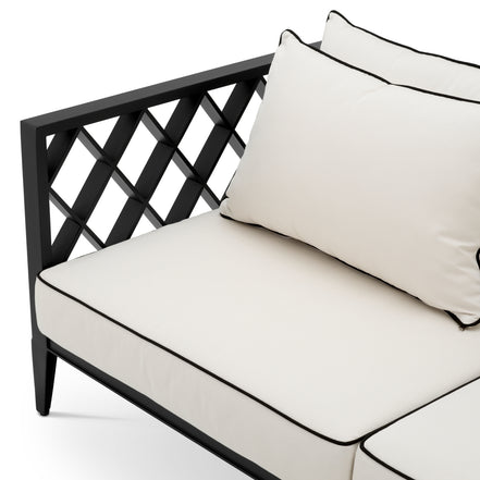 Canapea de exterior Ocean Club S, negru, Sunbrella canvas