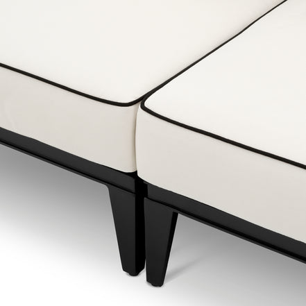 Canapea de exterior Ocean Club S, negru, Sunbrella canvas