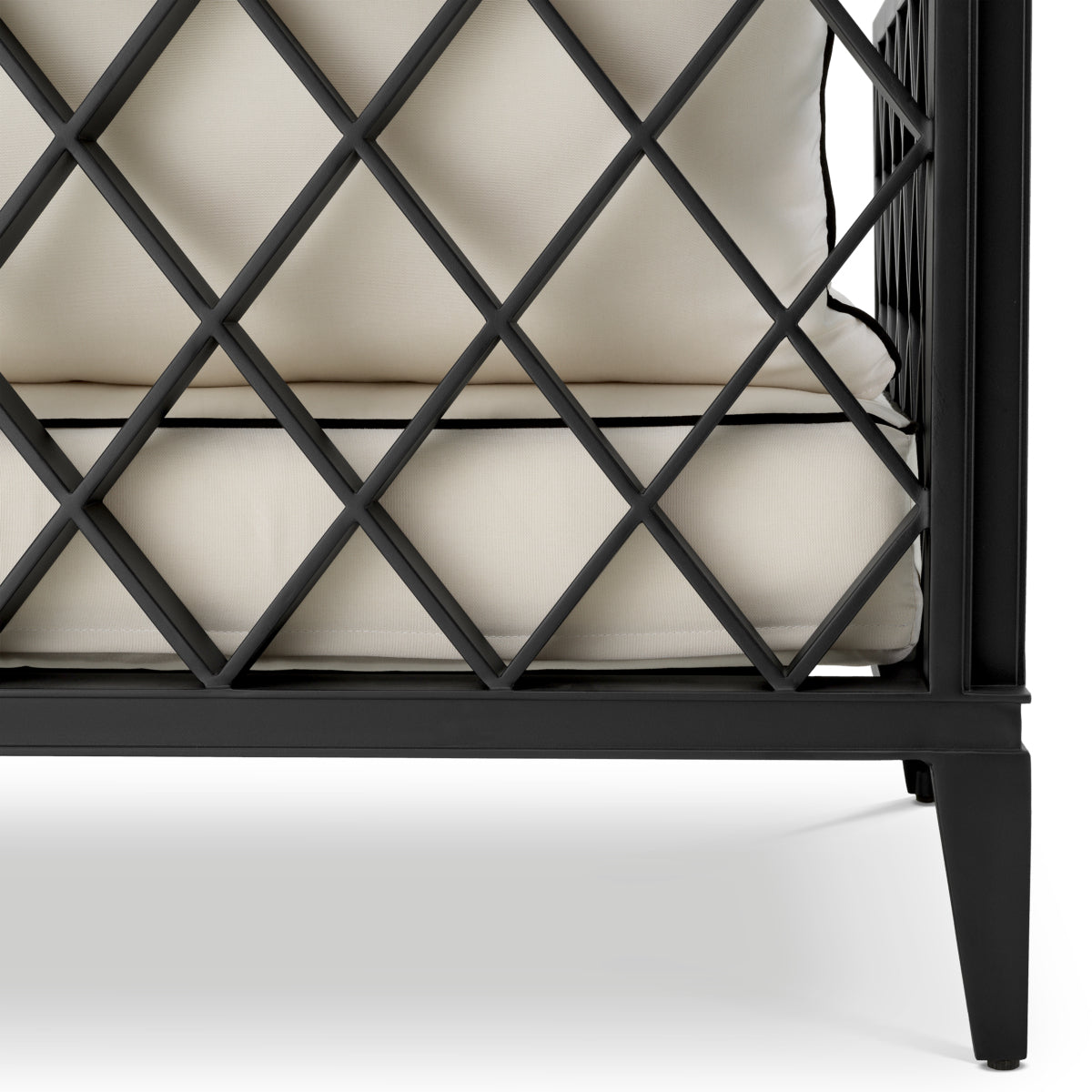 Canapea de exterior Ocean Club S, negru, Sunbrella canvas