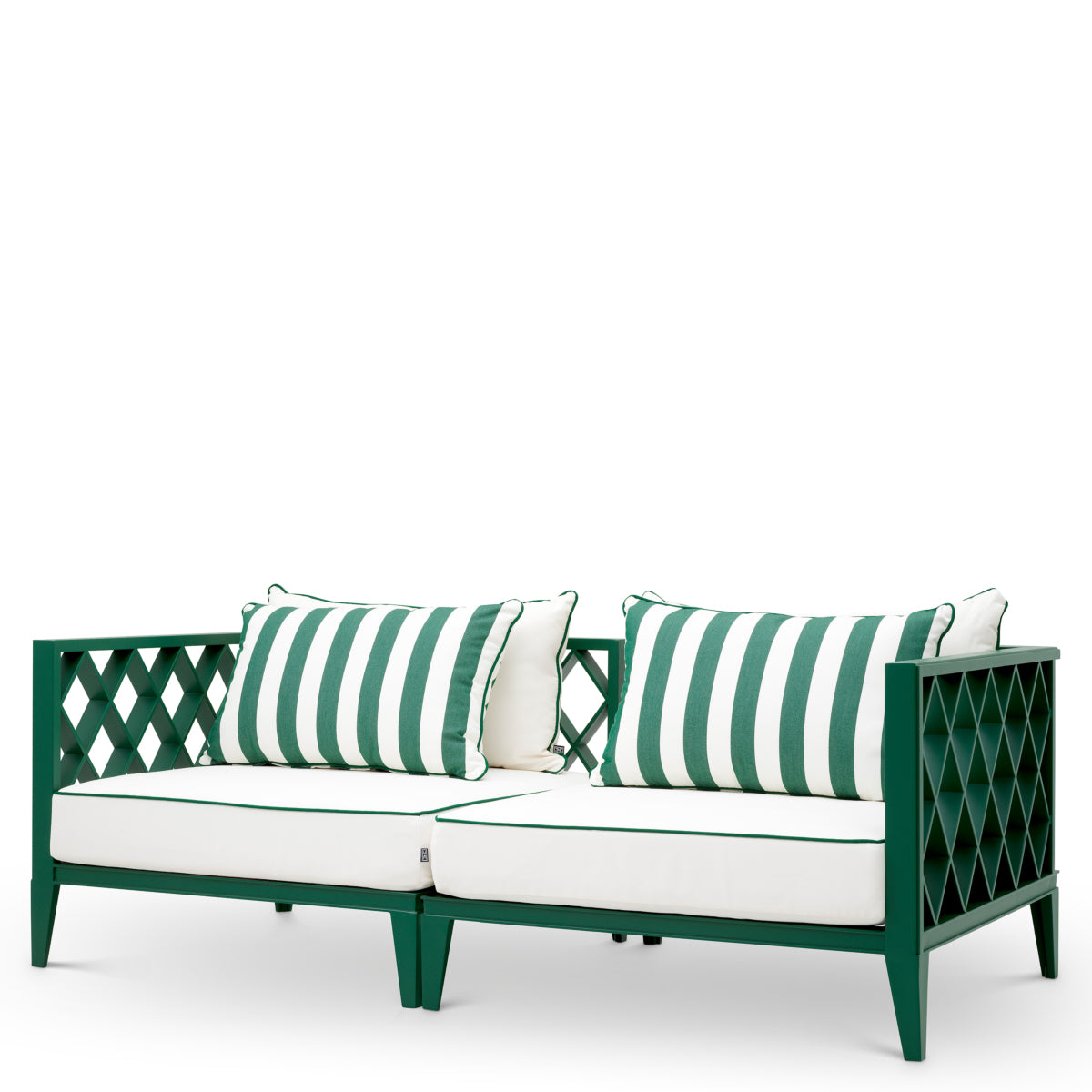 Canapea de exterior Ocean Club S, verde, blaise alb-crem, florent verde