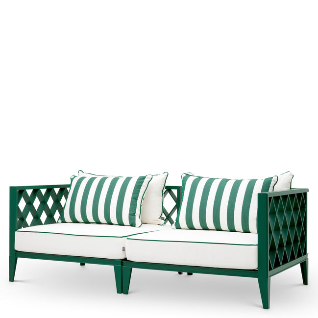 Canapea de exterior Ocean Club S, verde, blaise alb-crem, florent verde