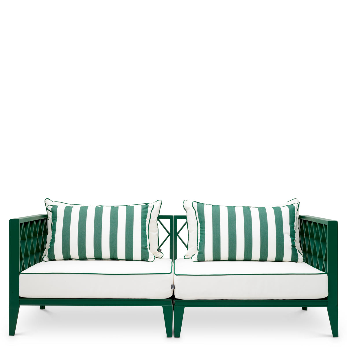 Canapea de exterior Ocean Club S, verde, blaise alb-crem, florent verde
