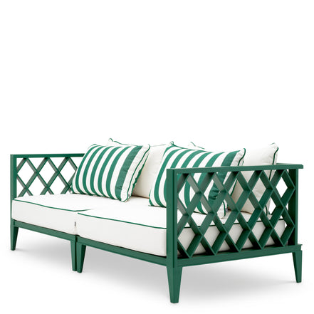 Canapea de exterior Ocean Club S, verde, blaise alb-crem, florent verde