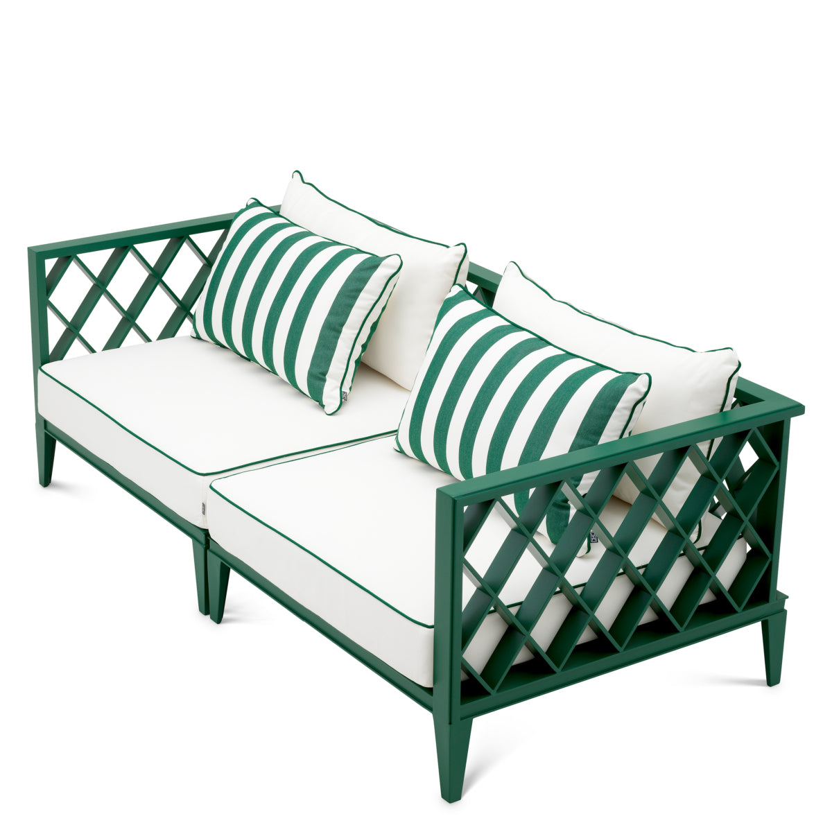 Canapea de exterior Ocean Club S, verde, blaise alb-crem, florent verde