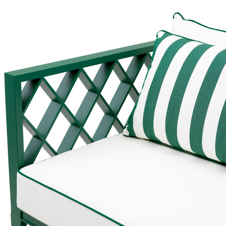Canapea de exterior Ocean Club S, verde, blaise alb-crem, florent verde