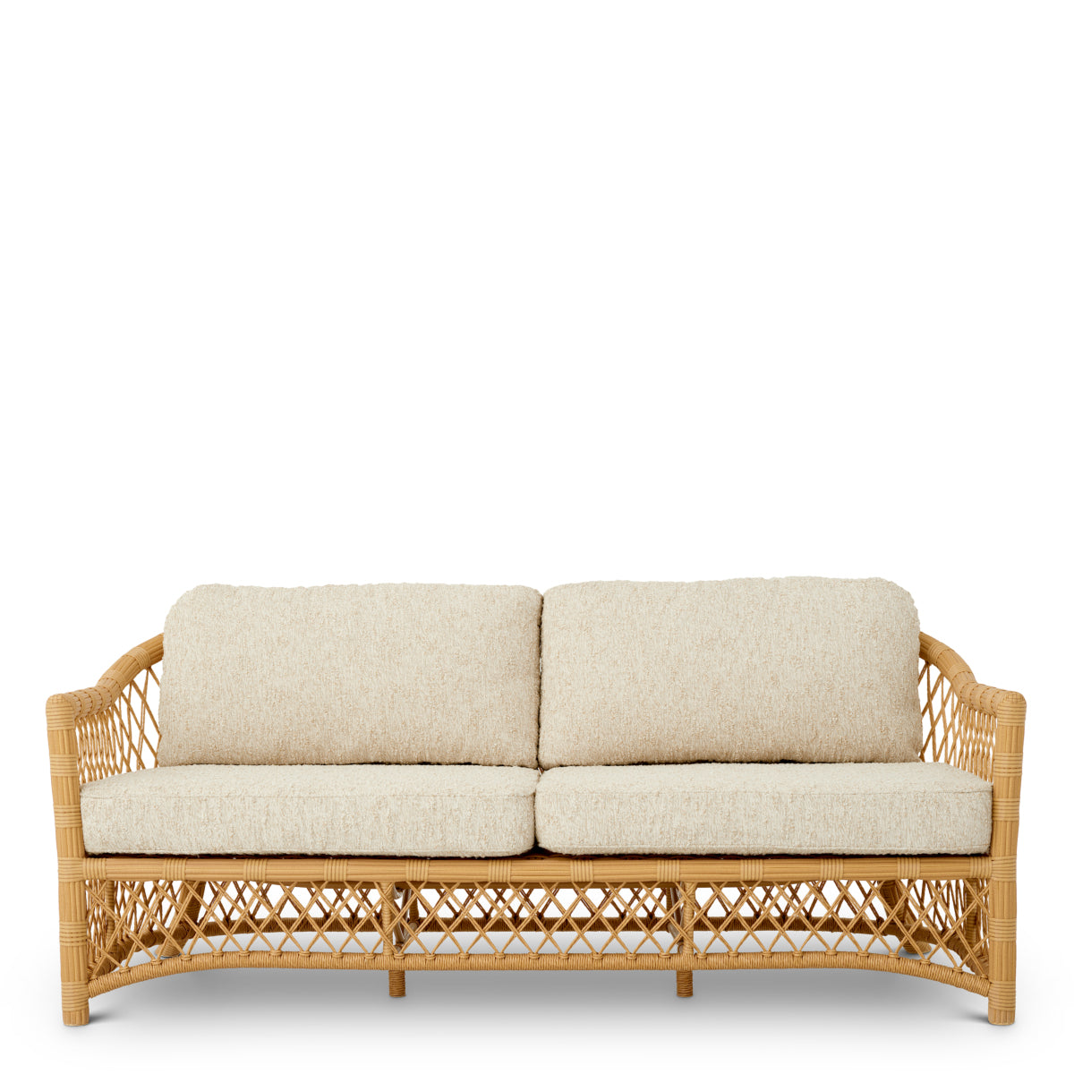 Canapea de exterior Riverton, ratan sintetic, arden natural