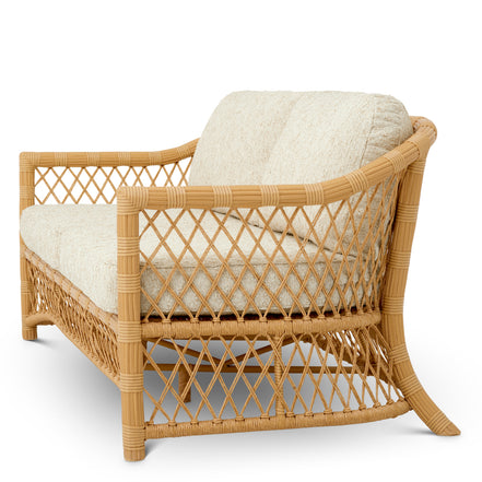 Canapea de exterior Riverton, ratan sintetic, arden natural