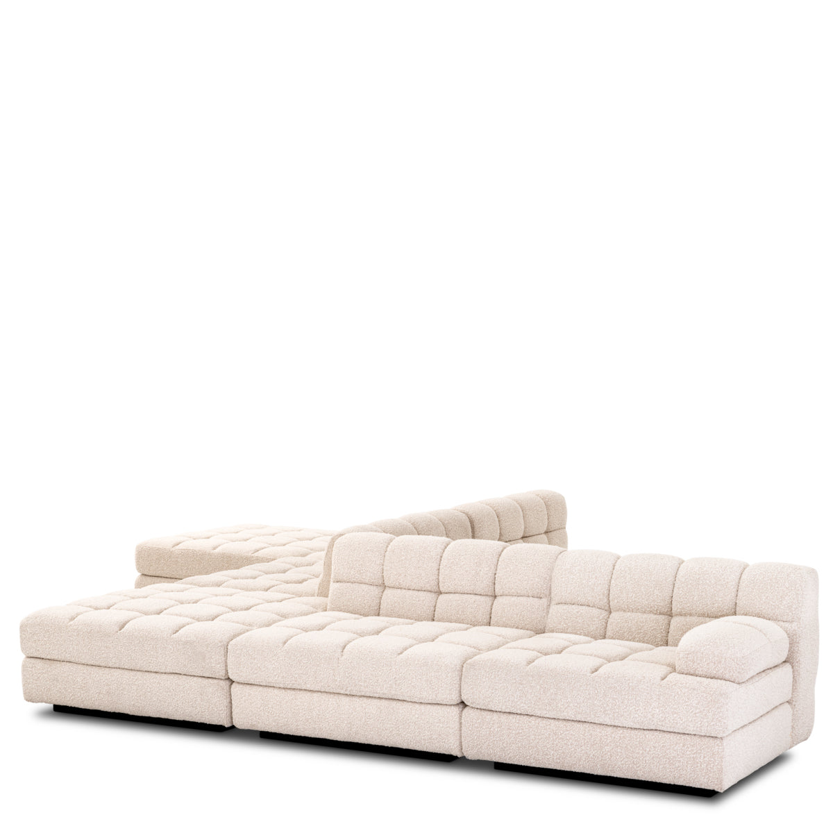 Canapea modulară Dean bouclé crem – colț stânga