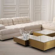 Canapea modulară Dean bouclé crem – modul central