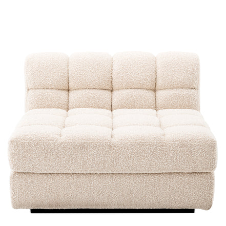 Canapea modulară Dean bouclé crem – modul central