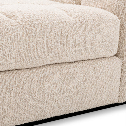 Canapea modulară Dean bouclé crem – modul central