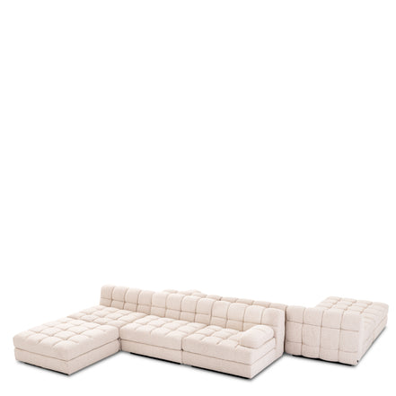 Canapea modulară Dean bouclé crem – modul central