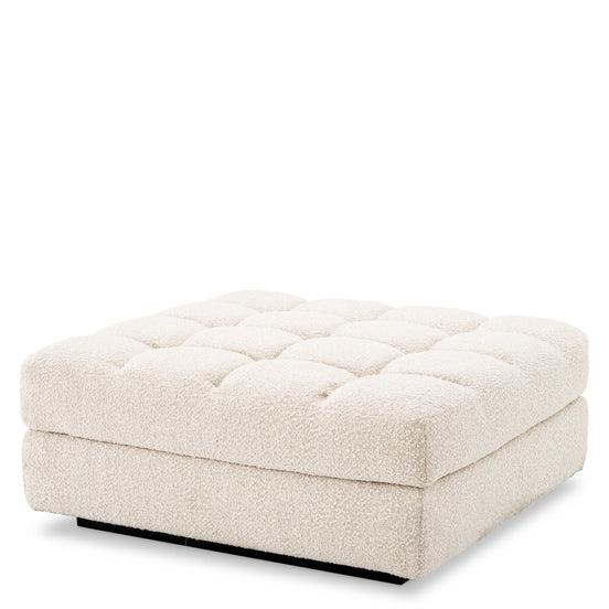 Canapea modulară Dean bouclé crem – taburet