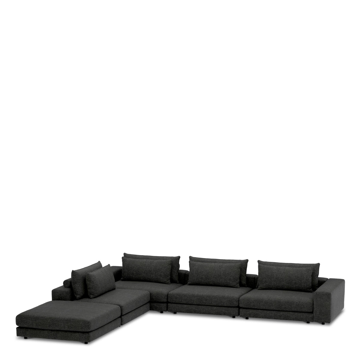 Canapea modulară Lounge Club lurano antracit – taburet