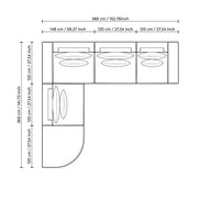 Canapea modulară Lounge Club lurano bej – colț S dreapta