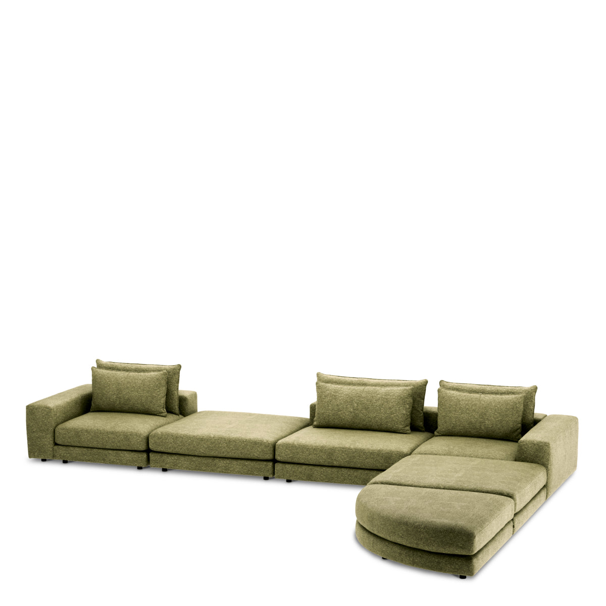 Canapea modulară Lounge Club lurano verde mușchi – modul central