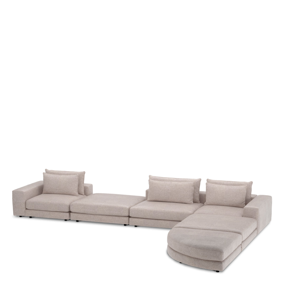 Canapea modulară Lounge Club montier gri deschis – taburet
