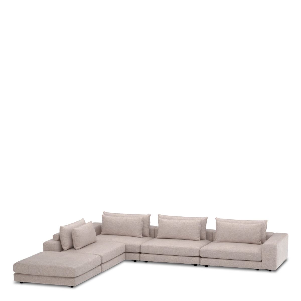 Canapea modulară Lounge Club montier gri deschis – taburet