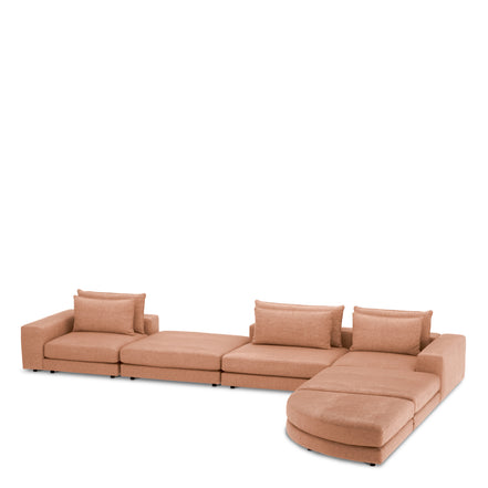 Canapea modulară Lounge Club montier teracotă – modul central