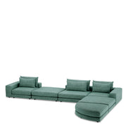 Canapea modulară Lounge Club velora verde marin – taburet