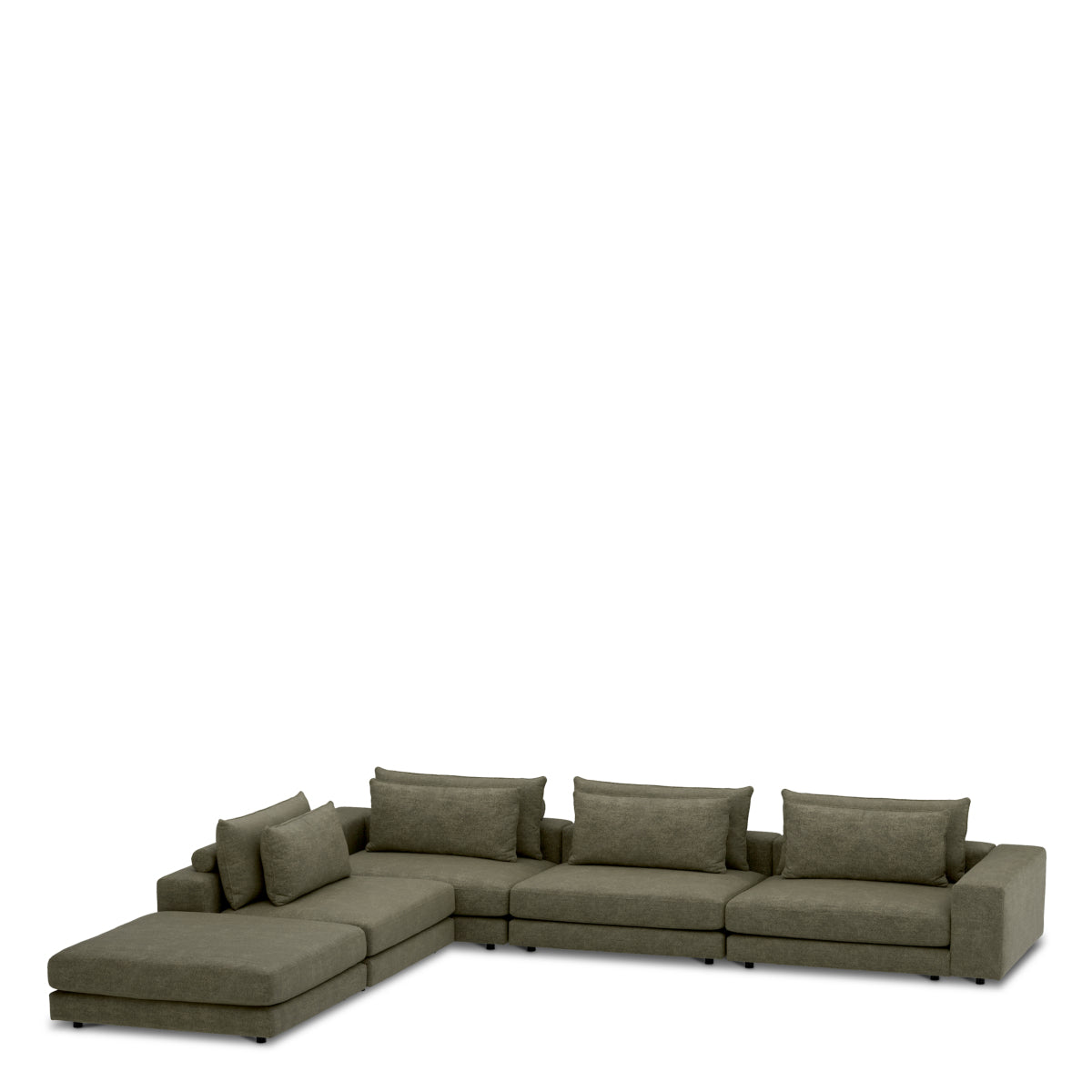 Canapea modulară Lounge Club velora verde mușchi – modul central