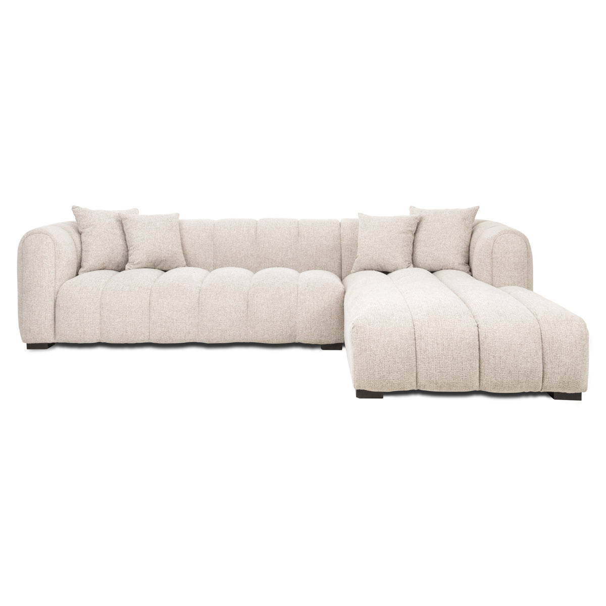 Canapea Novaro, natural fancy, cu șezlong dreapta