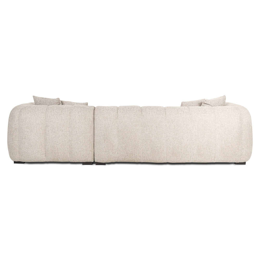 Canapea Novaro, natural fancy, cu șezlong dreapta