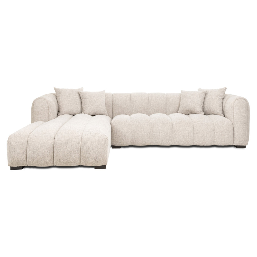 Canapea Novaro, natural fancy, cu șezlong stânga